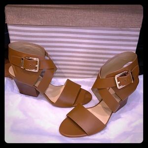 New Michael Kors Wedge Sandals - Camel color